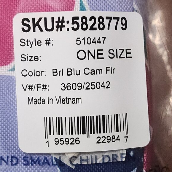 Lands End EZ Wipe Lunch Box Lunch Bag "Brilliant Blue Camo Floral " NWT - Picture 5 of 10